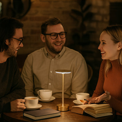 dans un restaurant lampe de table sans fil au milieu