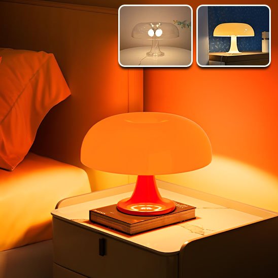 jolie lampe champignon dans chambre a coucher