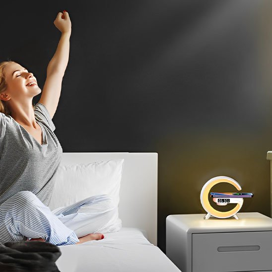 lampe de chevet design donne un réveil naturel  
