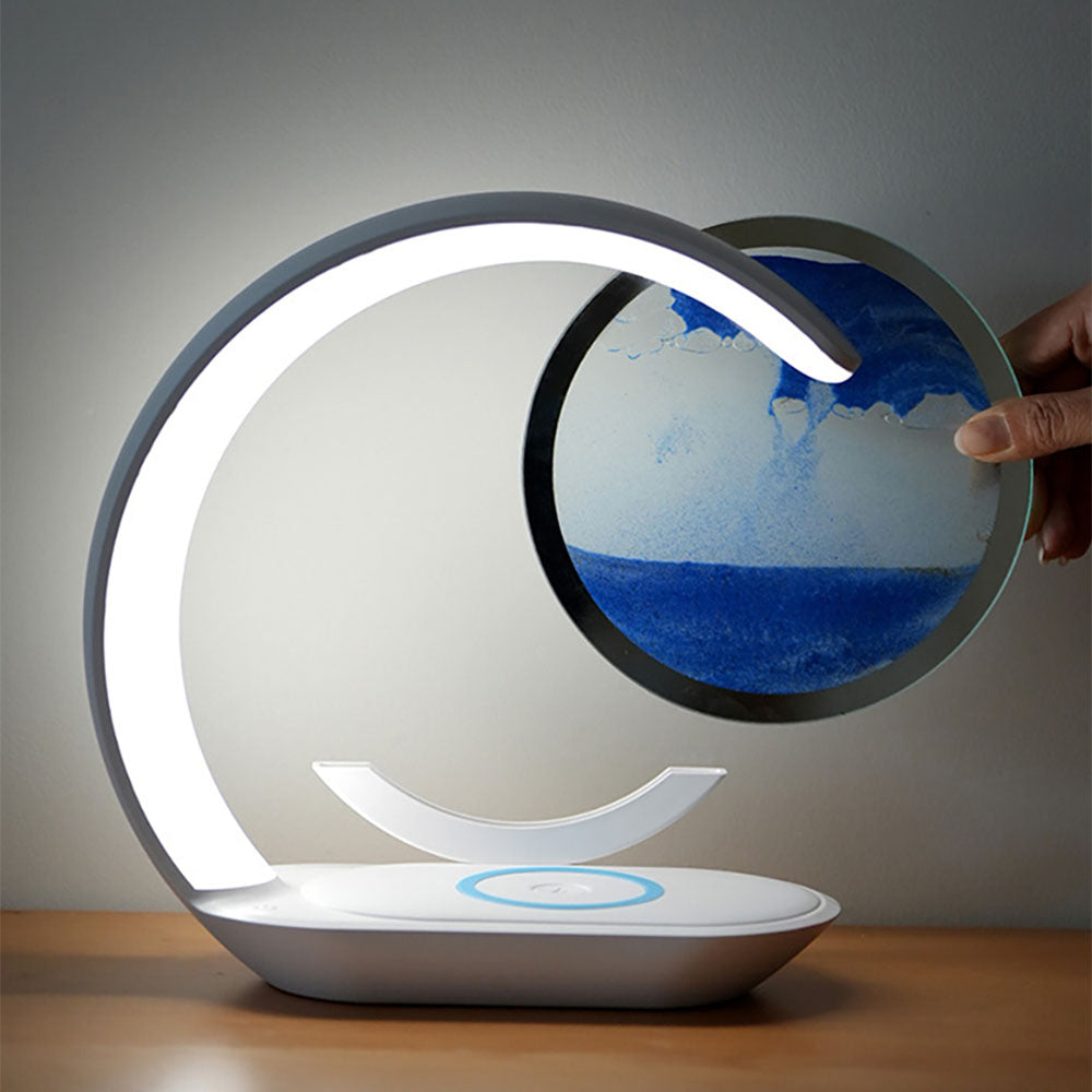 lampe de chevet sans fil allumee