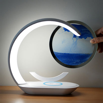 lampe de chevet sans fil allumee