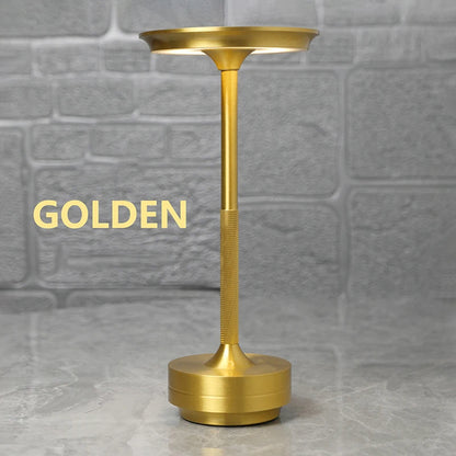 lampe de table led sans fil dore