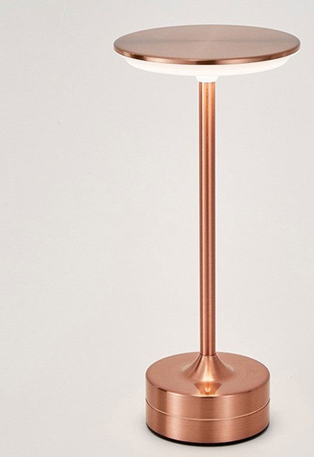 lampe de table led rechargeable or rose 