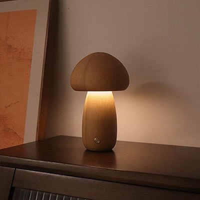 petite table avec lampe champignon