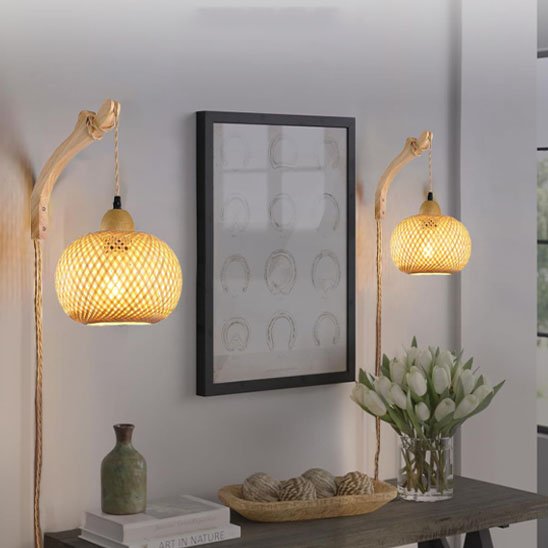 Applique murale rotin | Bohème Naturel