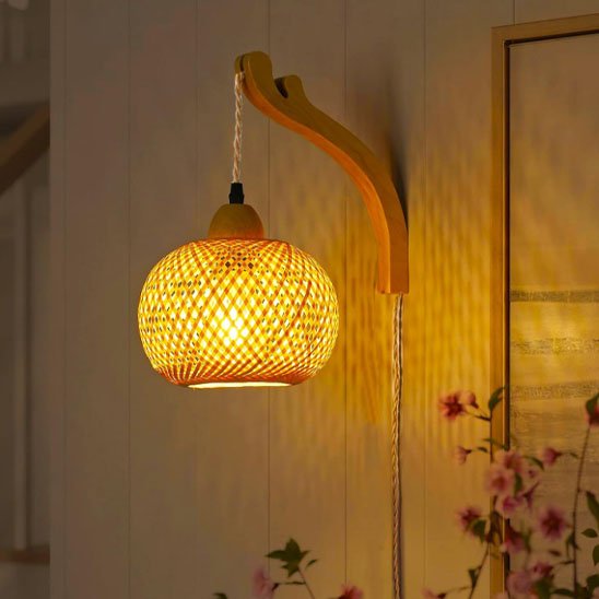 Applique murale rotin | Bohème Naturel