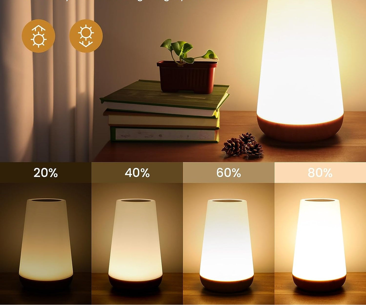 selection d eclairage par mode de controle lampes de chevet tactiles